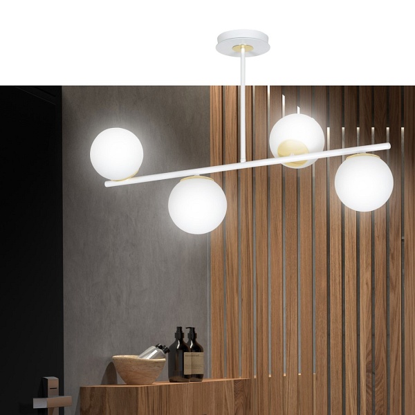 Lampa sufitowa FLOKI 4 WHITE-GOLD