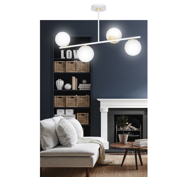 Lampa sufitowa FLOKI 4 WHITE-GOLD