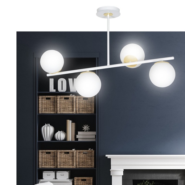 Lampa sufitowa FLOKI 4 WHITE-GOLD