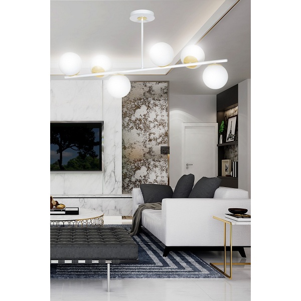 Lampa sufitowa FLOKI 6 WHITE GOLD