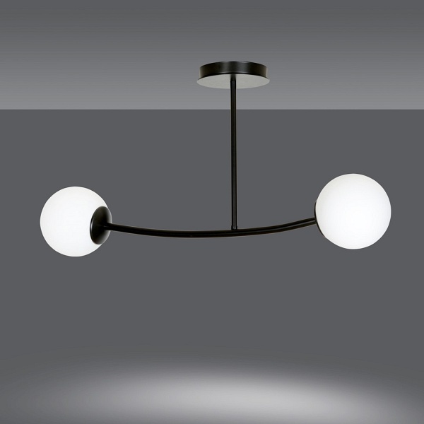 Lampa sufitowa HALLDOR 2 BLACK - Emibig