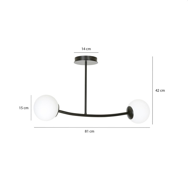 Lampa sufitowa HALLDOR 2 BLACK