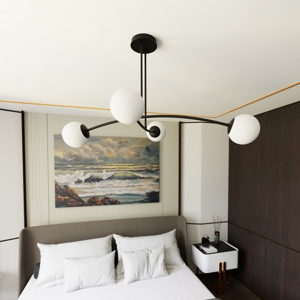 Lampa sufitowa HALLDOR 4 BLACK - Emibig