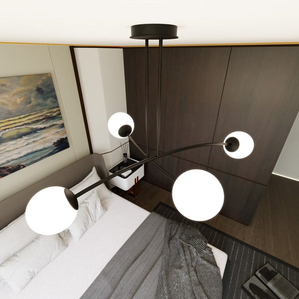 Lampa sufitowa HALLDOR 4 BLACK