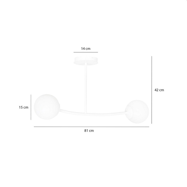 Lampa sufitowa HALLDOR 2 WHITE