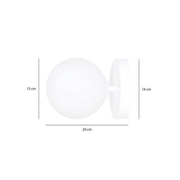 Kinkiet HALLDOR K1 WHITE