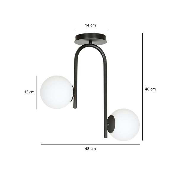 Lampa sufitowa KALF 2 BLACK