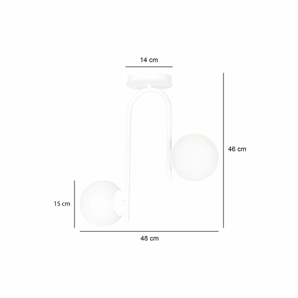 Lampa sufitowa KALF 2 WHITE