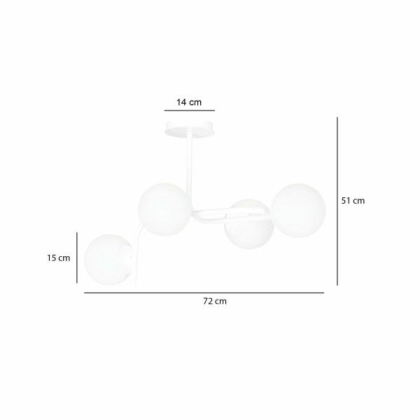 Lampa sufitowa KALF 4A WHITE