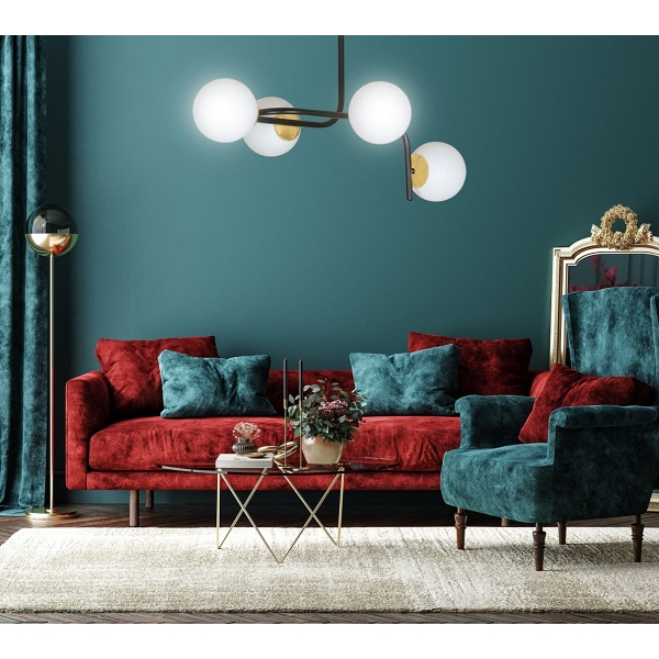 Lampa sufitowa RAGNAR 4A BLACK GOLD