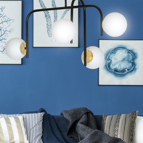 Lampa sufitowa RAGNAR 4B BLACK GOLD