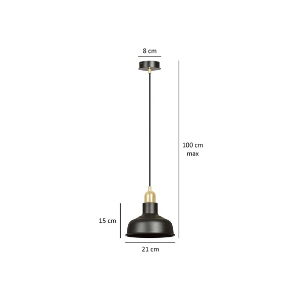 Lampa wisząca IBOR 1 BLACK
