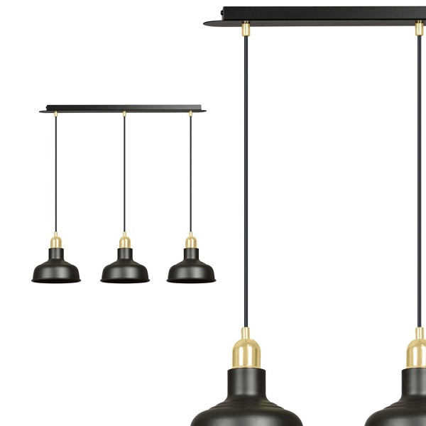 Lampa wisząca IBOR 3 BLACK