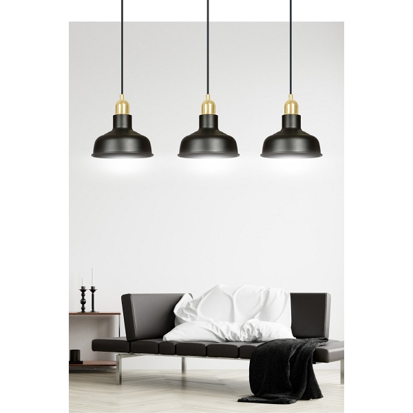 Lampa wisząca IBOR 3 BLACK