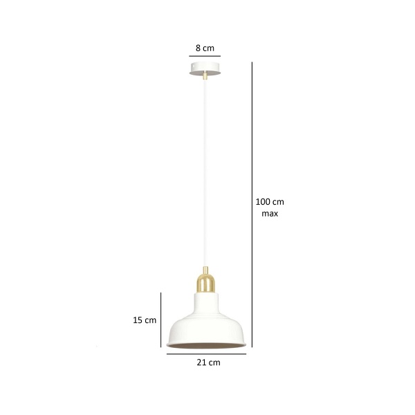 Lampa wisząca IBOR 1 WHITE