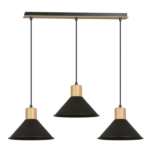 Lampa wisząca ROWEN 3 BLACK