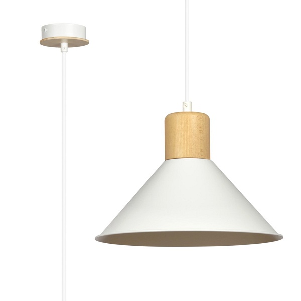 Lampa wisząca ROWEN 1 WHITE - Emibig
