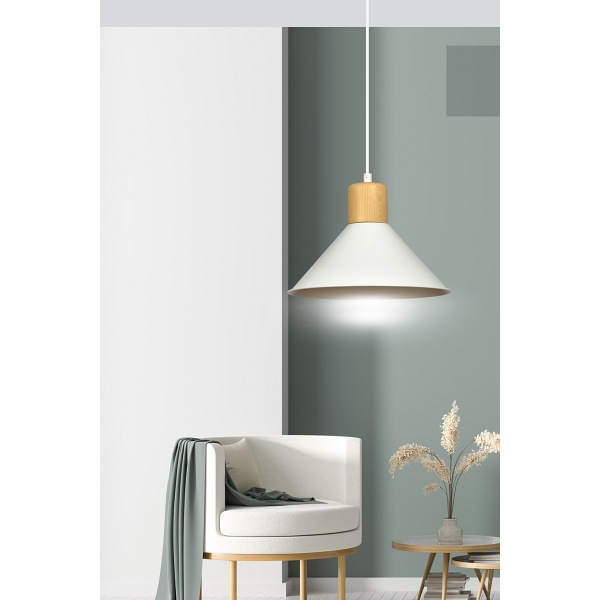 Lampa wisząca ROWEN 1 WHITE - Emibig