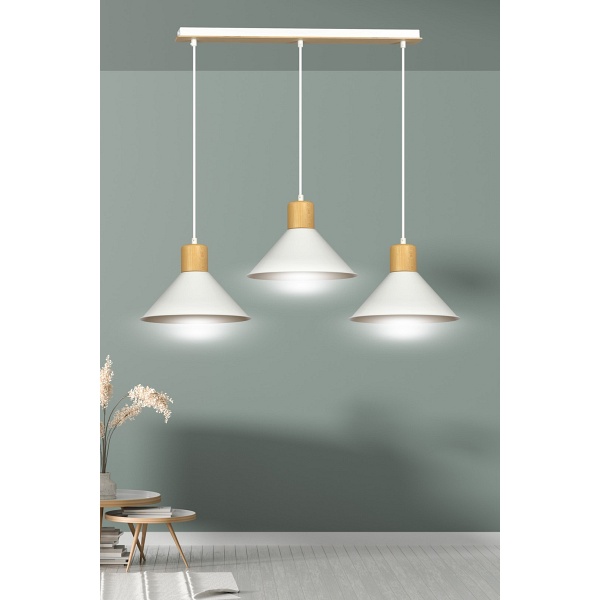 Lampa wisząca ROWEN 3 WHITE