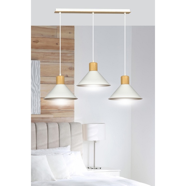 Lampa wisząca ROWEN 3 WHITE