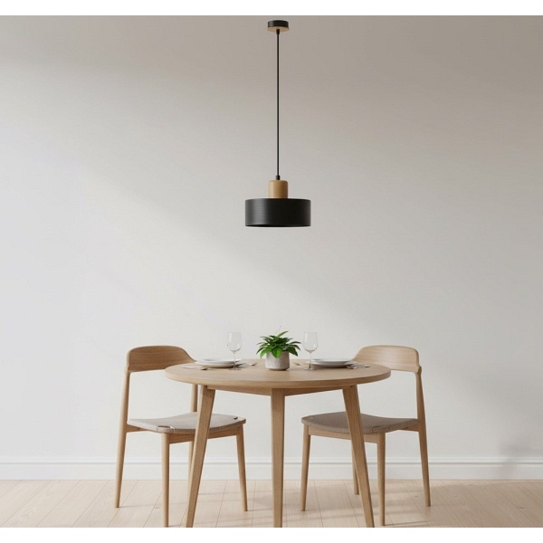 Lampa wisząca TORIN 1 BLACK - Emibig