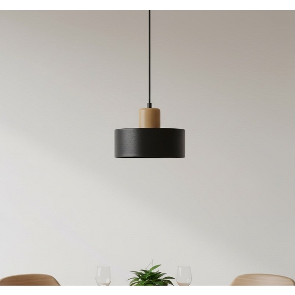 Lampa wisząca TORIN 1 BLACK - Emibig