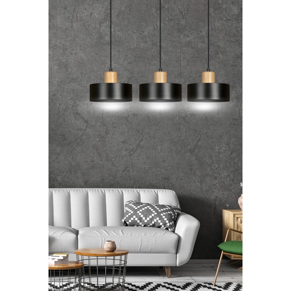 Lampa wisząca TORIN 3 BLACK