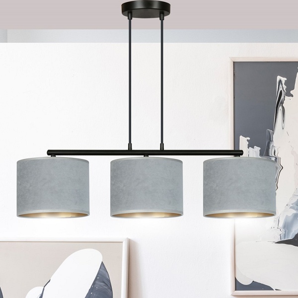 Lampa wisząca HILDE 3 BL GRAY