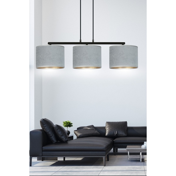 Lampa wisząca HILDE 3 BL GRAY