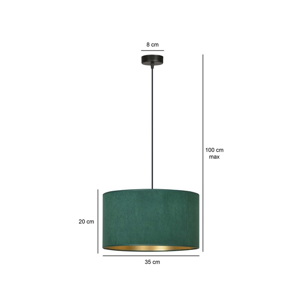 Lampa wisząca HILDE 1 BL GREEN