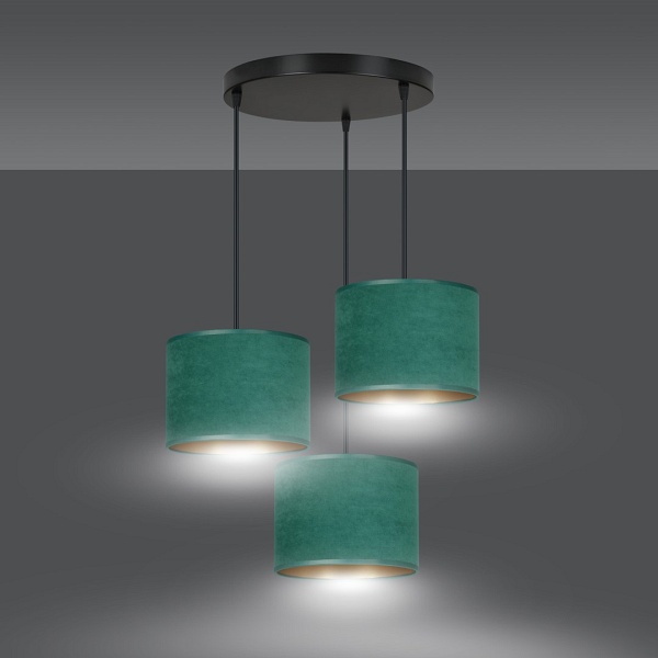 Lampa wisząca HILDE 3 BL PREMIUM GREEN