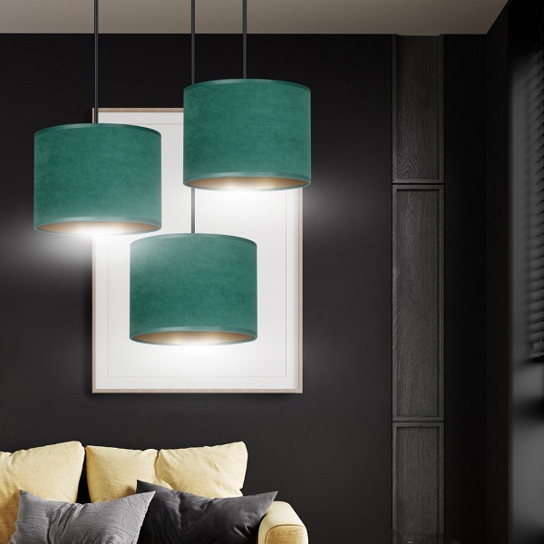Lampa wisząca HILDE 3 BL PREMIUM GREEN