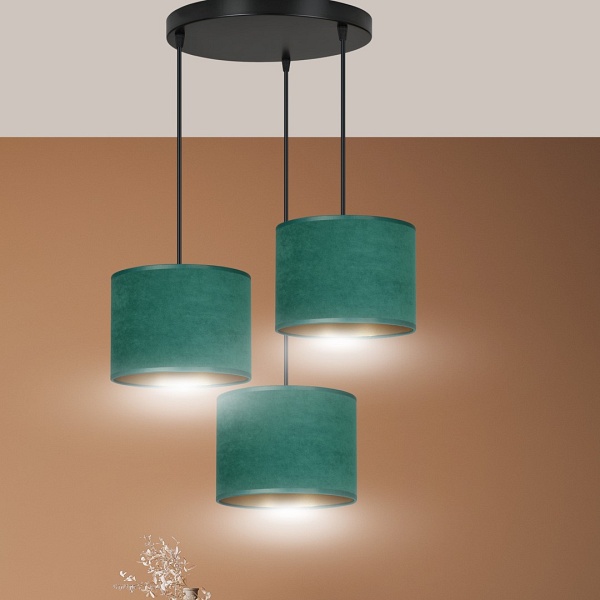 Lampa wisząca HILDE 3 BL PREMIUM GREEN