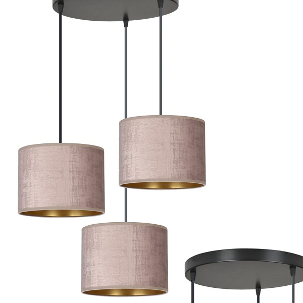 Lampa wisząca HILDE 3 BL PREMIUM ROSE - Emibig