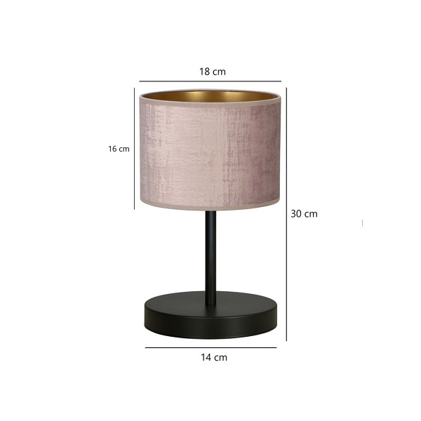 Lampa HILDE LN1 BL ROSE