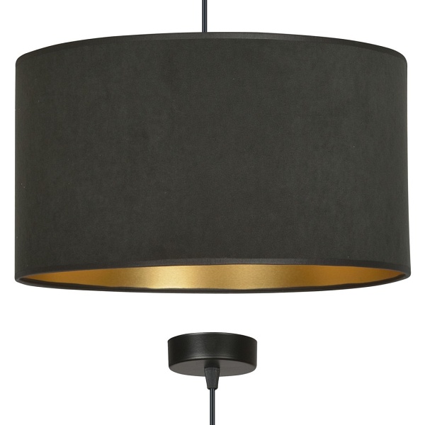 Lampa wisząca HILDE 1 BL BLACK - Emibig