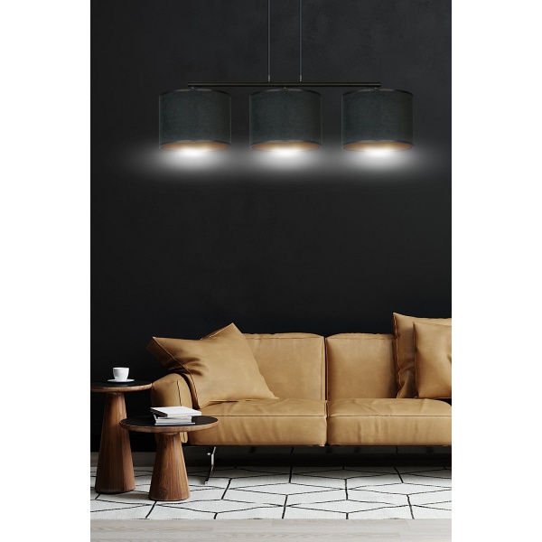 Lampa wisząca HILDE 3 BL BLACK