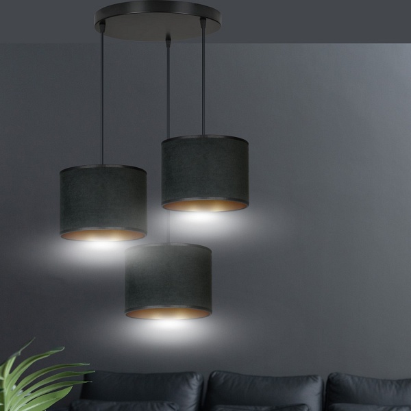 Lampa wisząca HILDE 3 BL PREMIUM BLACK