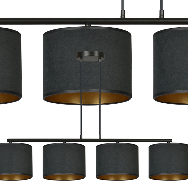Lampa wisząca HILDE 4 BL BLACK - Emibig