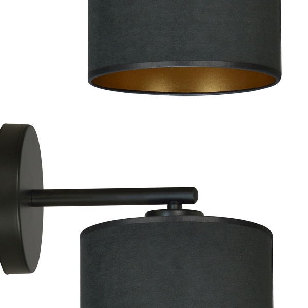 Kinkiet HILDE K1 BL BLACK - Emibig