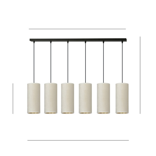 Lampa wisząca BENTE 6 BL WHITE