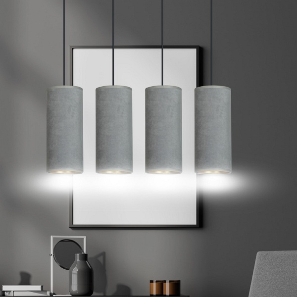 Lampa wisząca BENTE 4 BL GRAY