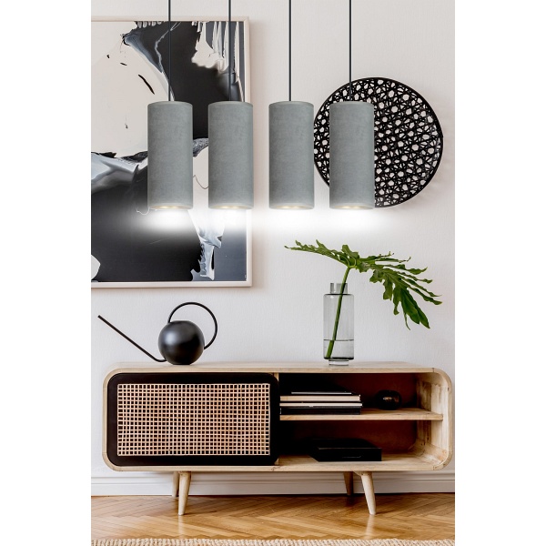 Lampa wisząca BENTE 4 BL GRAY