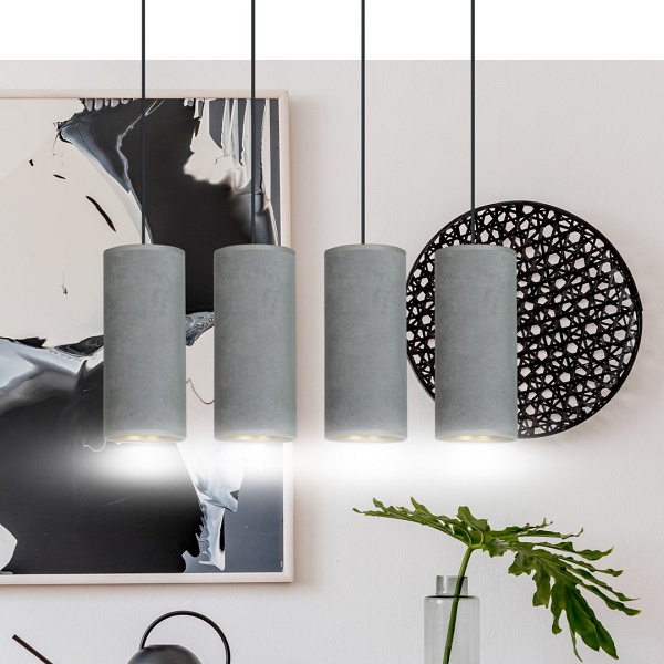 Lampa wisząca BENTE 4 BL GRAY