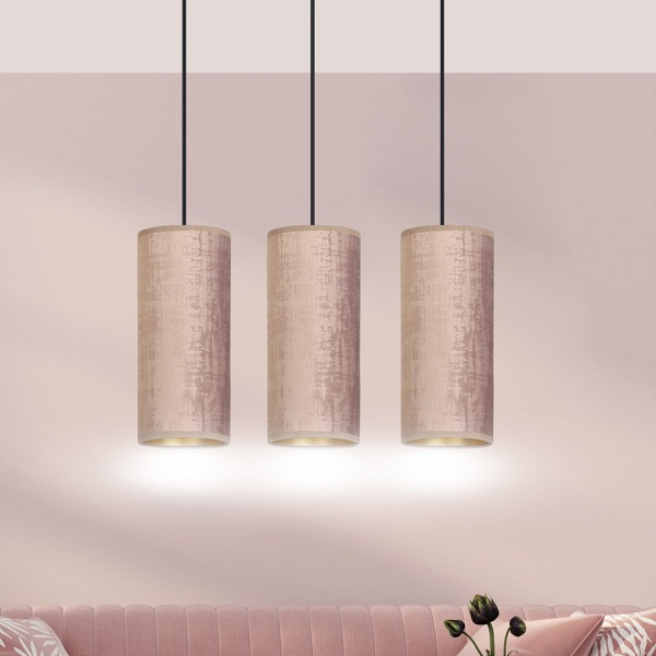 Lampa wisząca BENTE 3 BL ROSE
