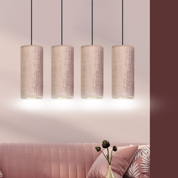 Lampa wisząca BENTE 4 BL ROSE