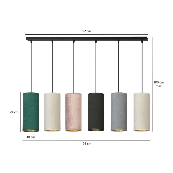 Lampa wisząca BENTE 6 BL MIX