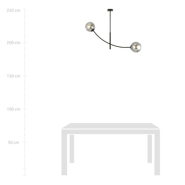 Lampa sufitowa HUNTER 2 BLACK/GRAFIT