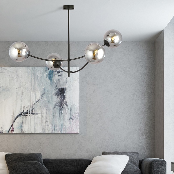 Lampa sufitowa HUNTER 4 BLACK/GRAFIT