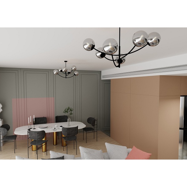 Lampa sufitowa HUNTER 6 BLACK/GRAFIT